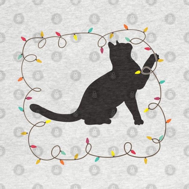 Christmas Lights Kitty by Courtney's Creations